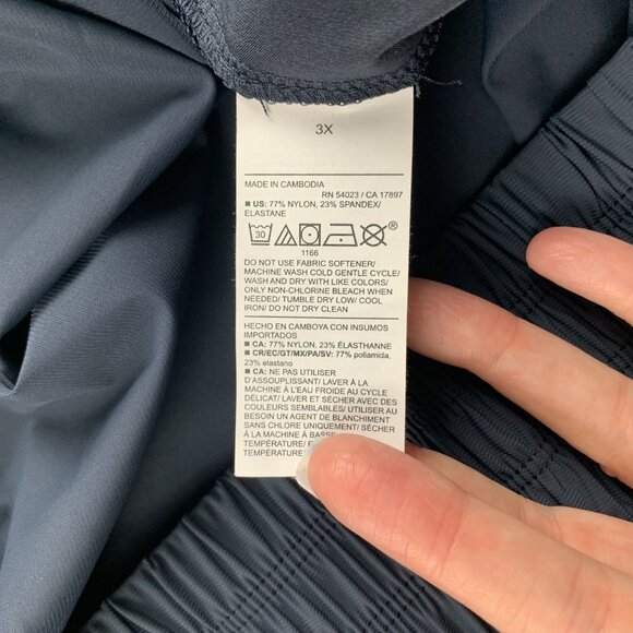 Old Navy Dusk Blue Sleektech Barrel Leg Athletic Pant 3X New - Picture 5 of 7